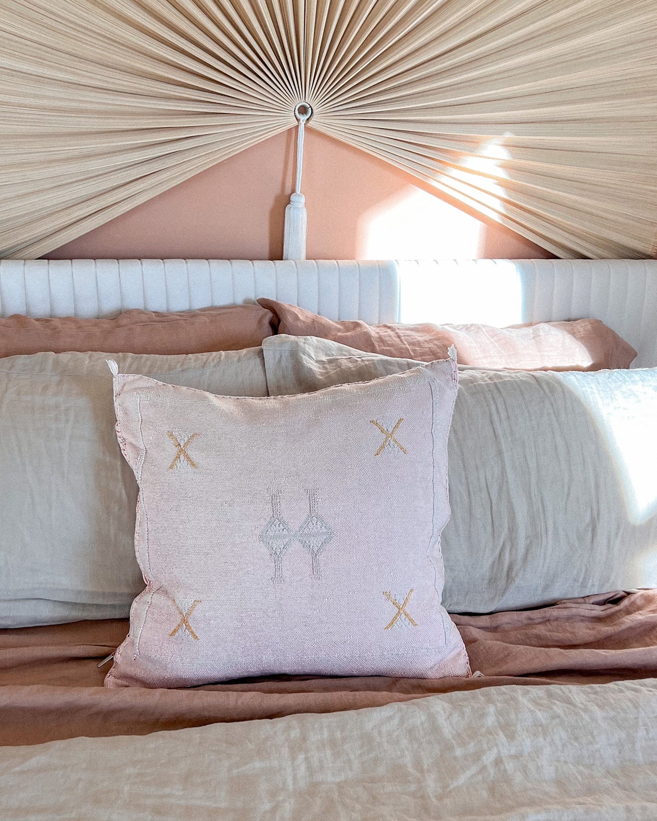 Rose Pink Cactus Silk Pillow