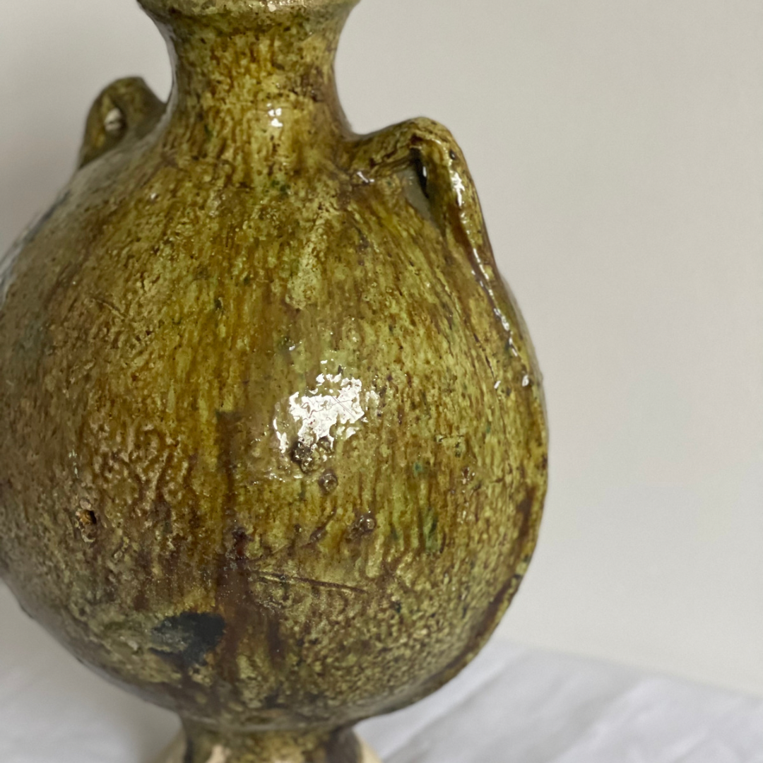 Tamegroute Round Vase Ochre large - Troussi