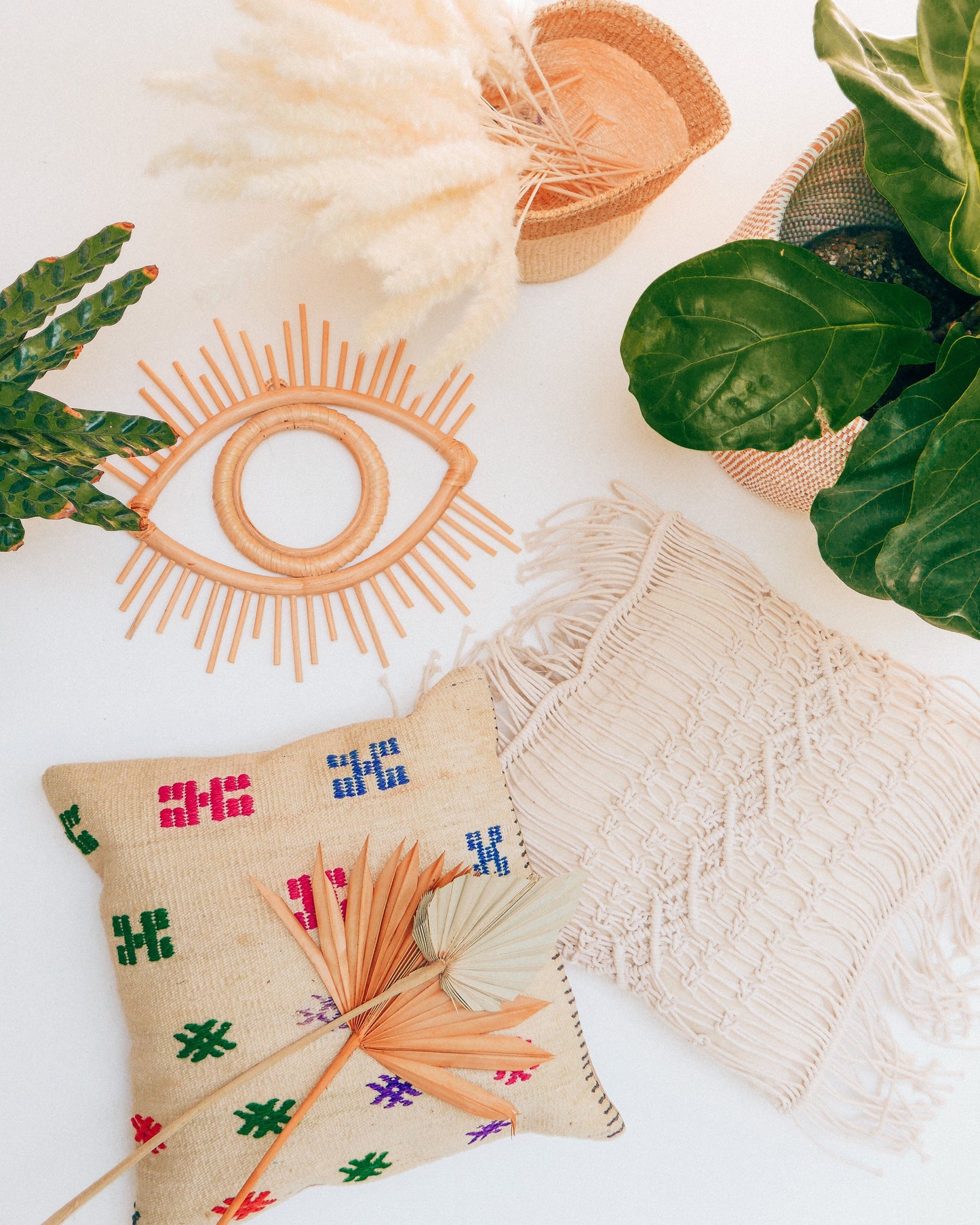 Macrame Fringe Pillow