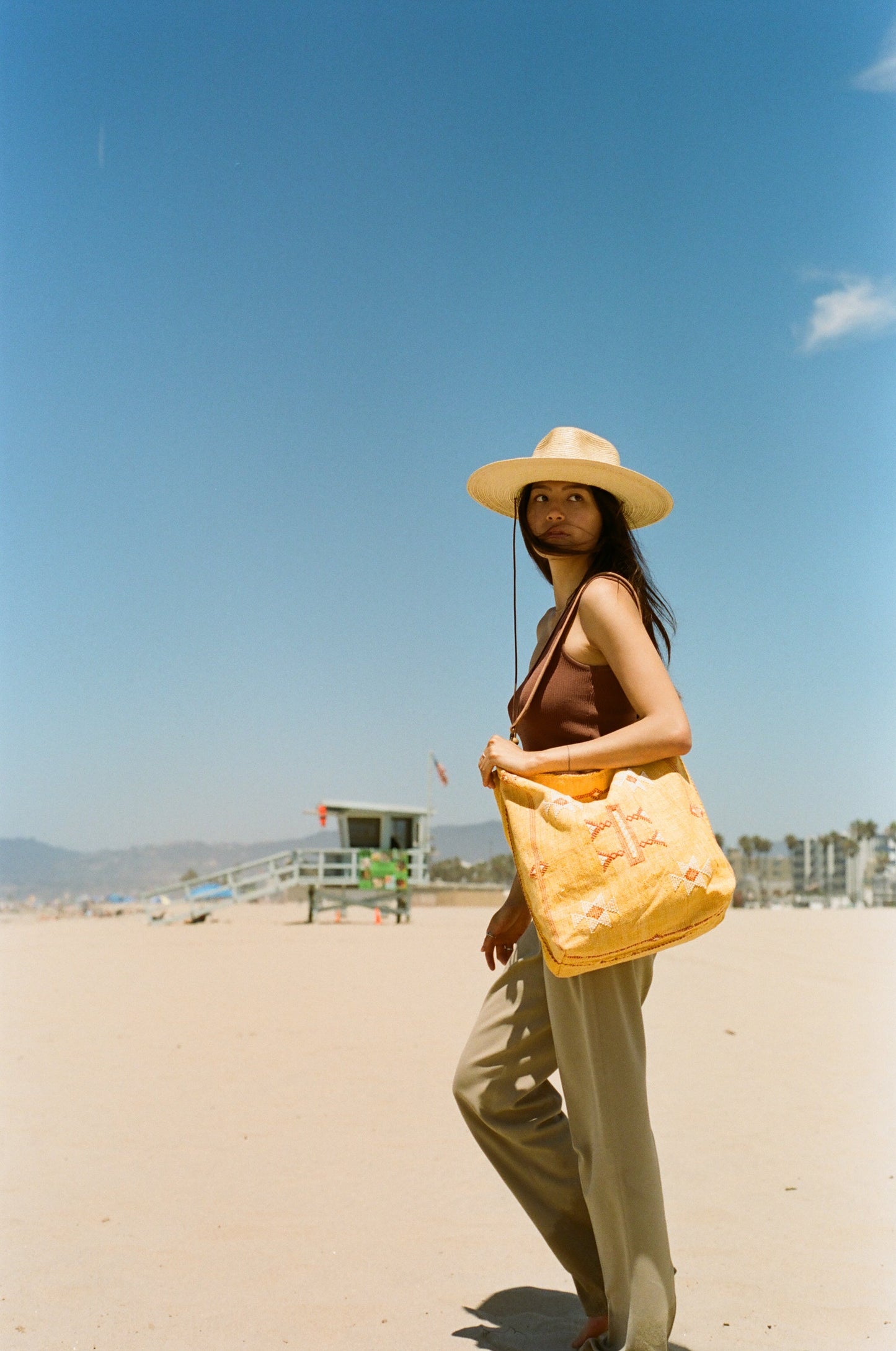 Apricot Moroccan Cactus Silk Tote