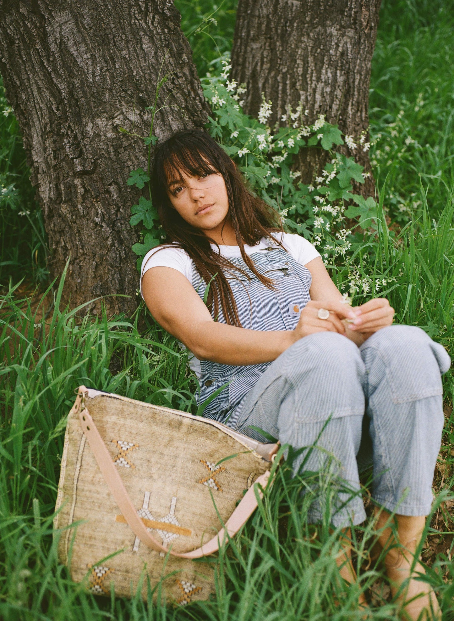 Brown Moroccan Cactus Silk Tote
