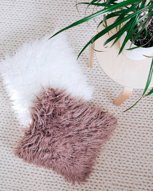 Lilac Faux Fur Pillow