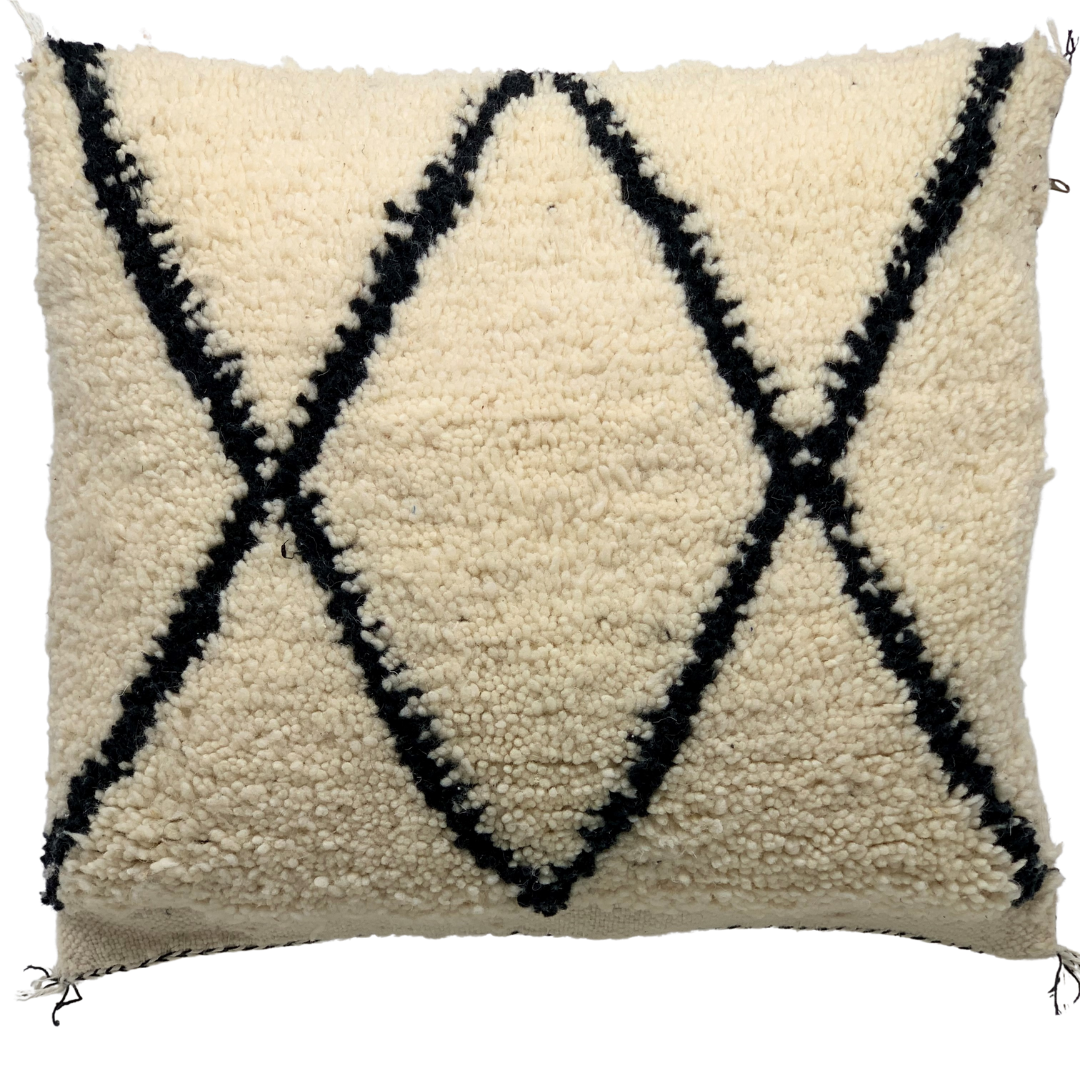 Beni Ourain Cushion  Diamonds - Troussi