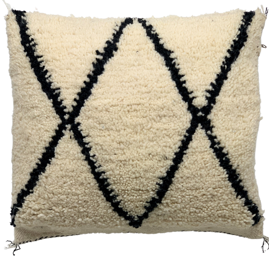 Beni Ourain Cushion  Diamonds - Troussi
