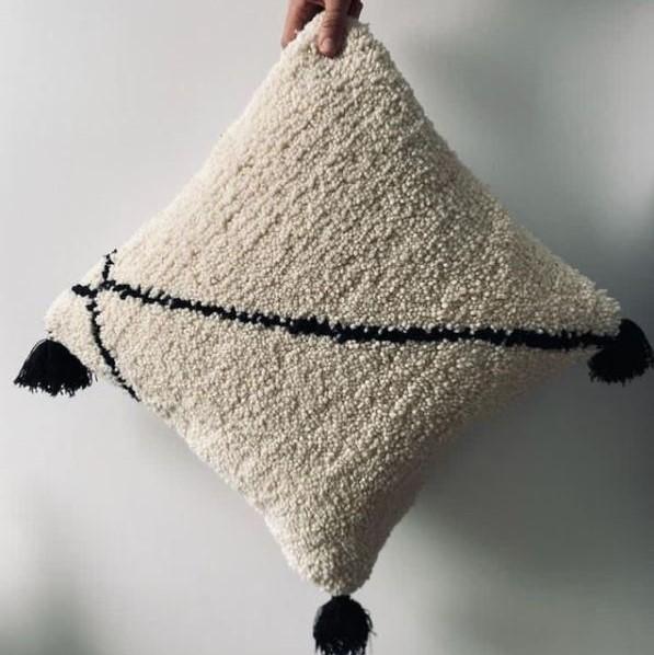 Beni Ourain Cushion  Lines - Troussi