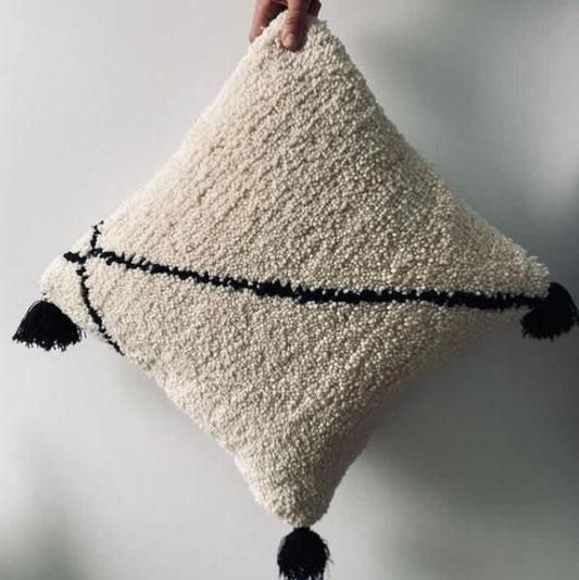 Beni Ourain Cushion  Lines - Troussi