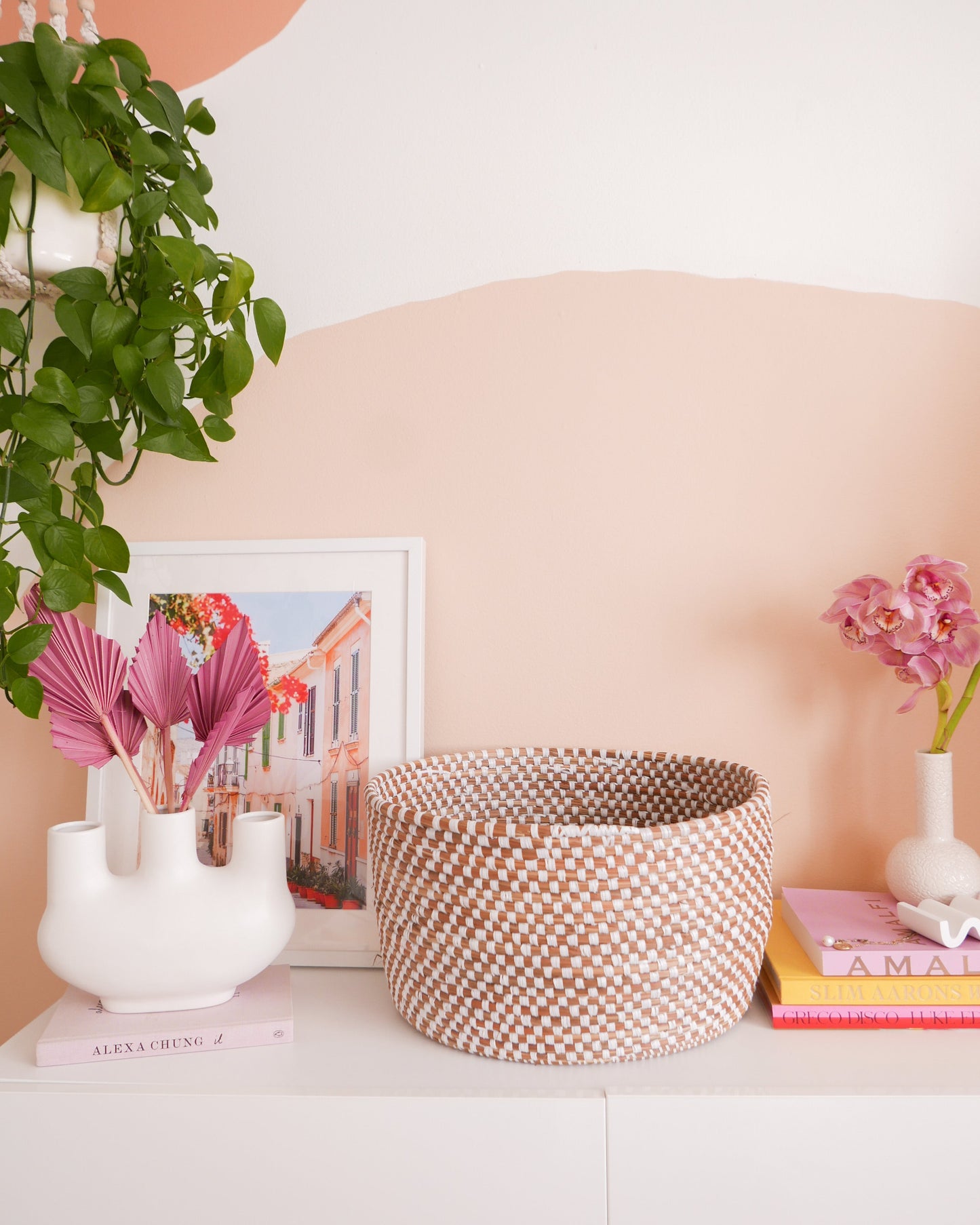 Cleo Checker Storage Basket