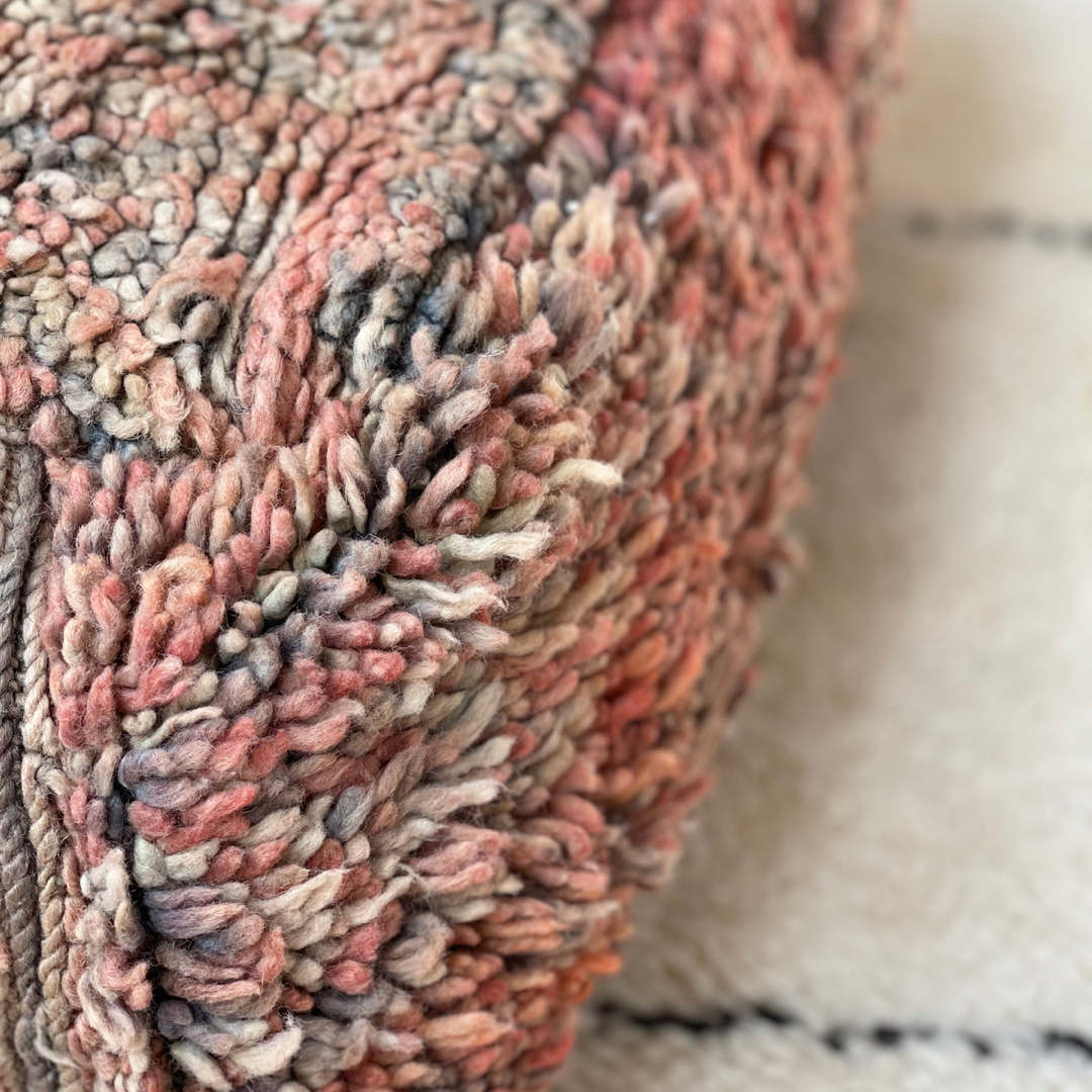 Vintage Berber Pouffe - 112 - Troussi
