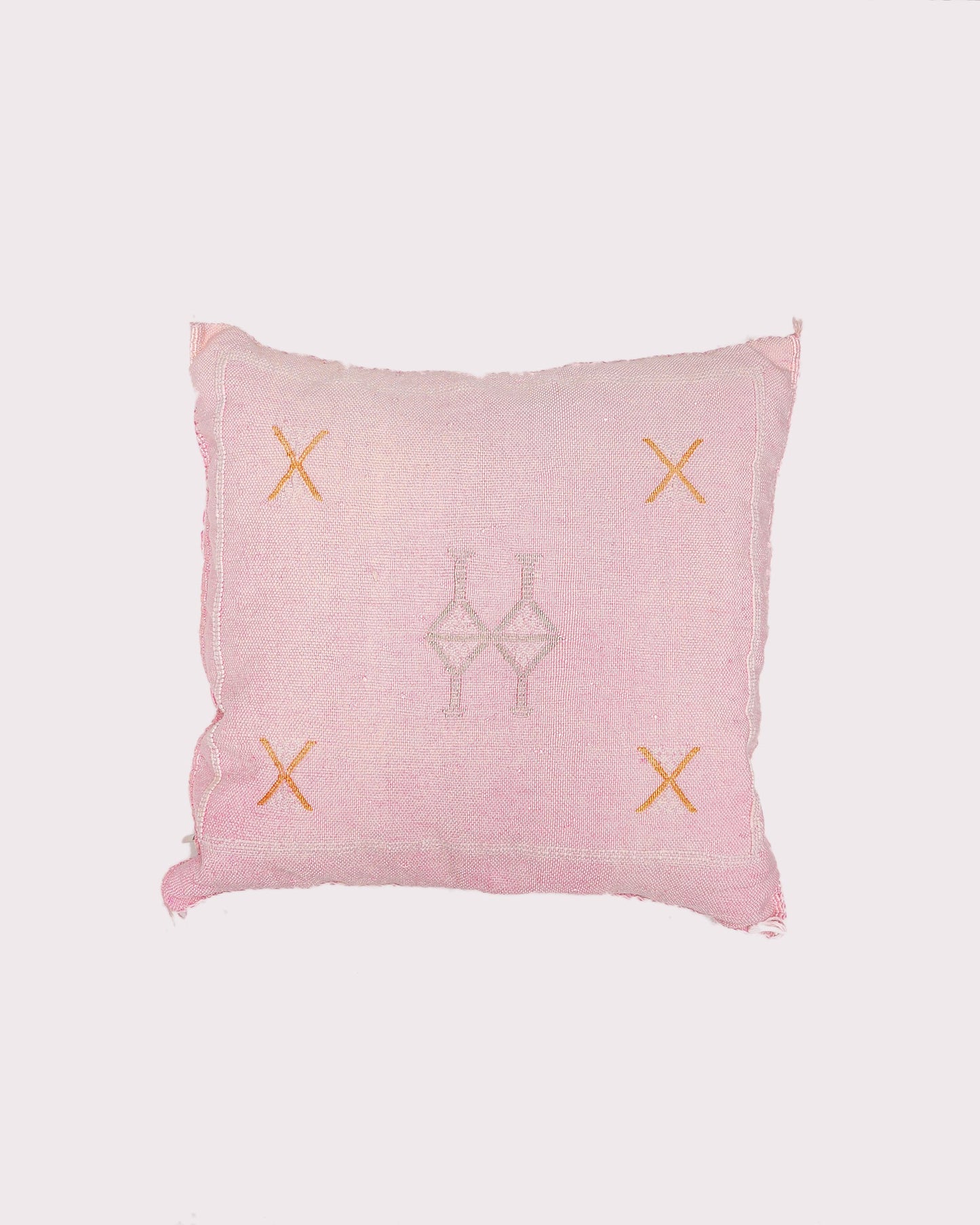 Georgia Faded Pink Cactus Silk Pillow
