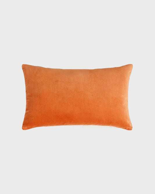 Rust Velvet Lumbar Pillow