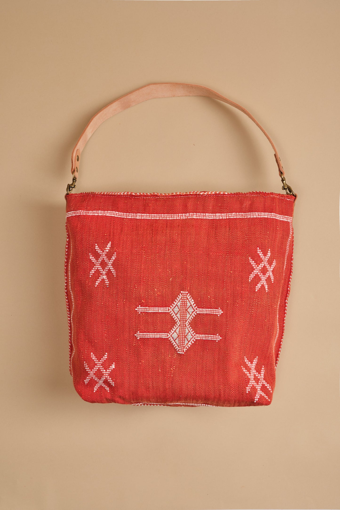 Coral Moroccan Cactus Silk Tote