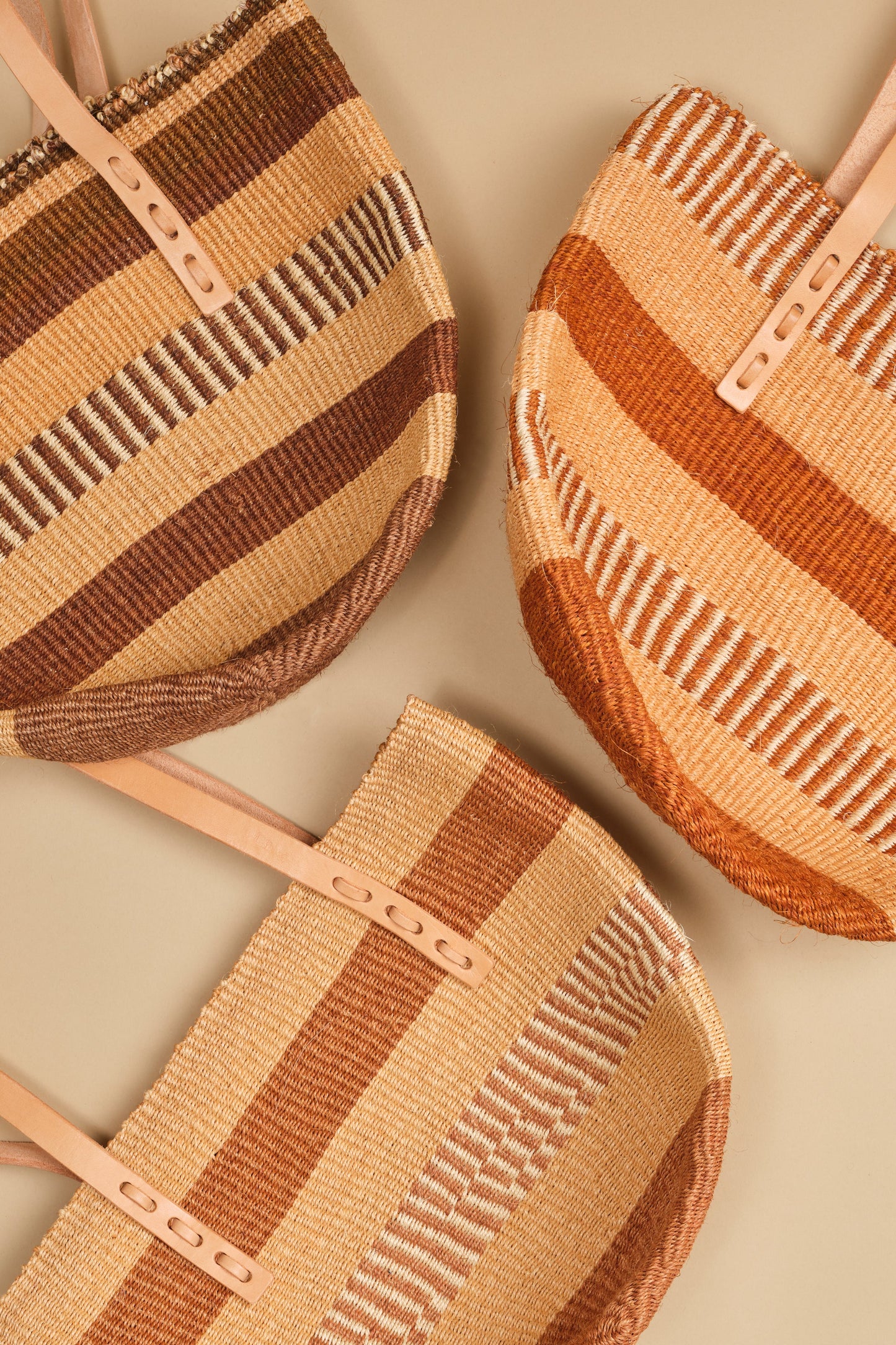 Peach Sisal Basket Bag