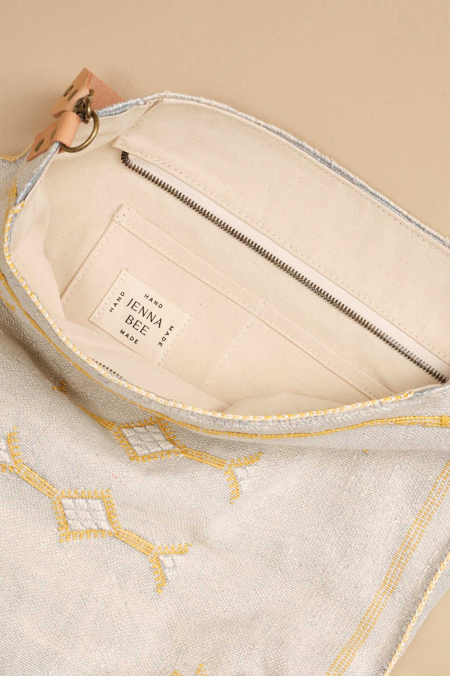 Cream Moroccan Cactus Silk Tote