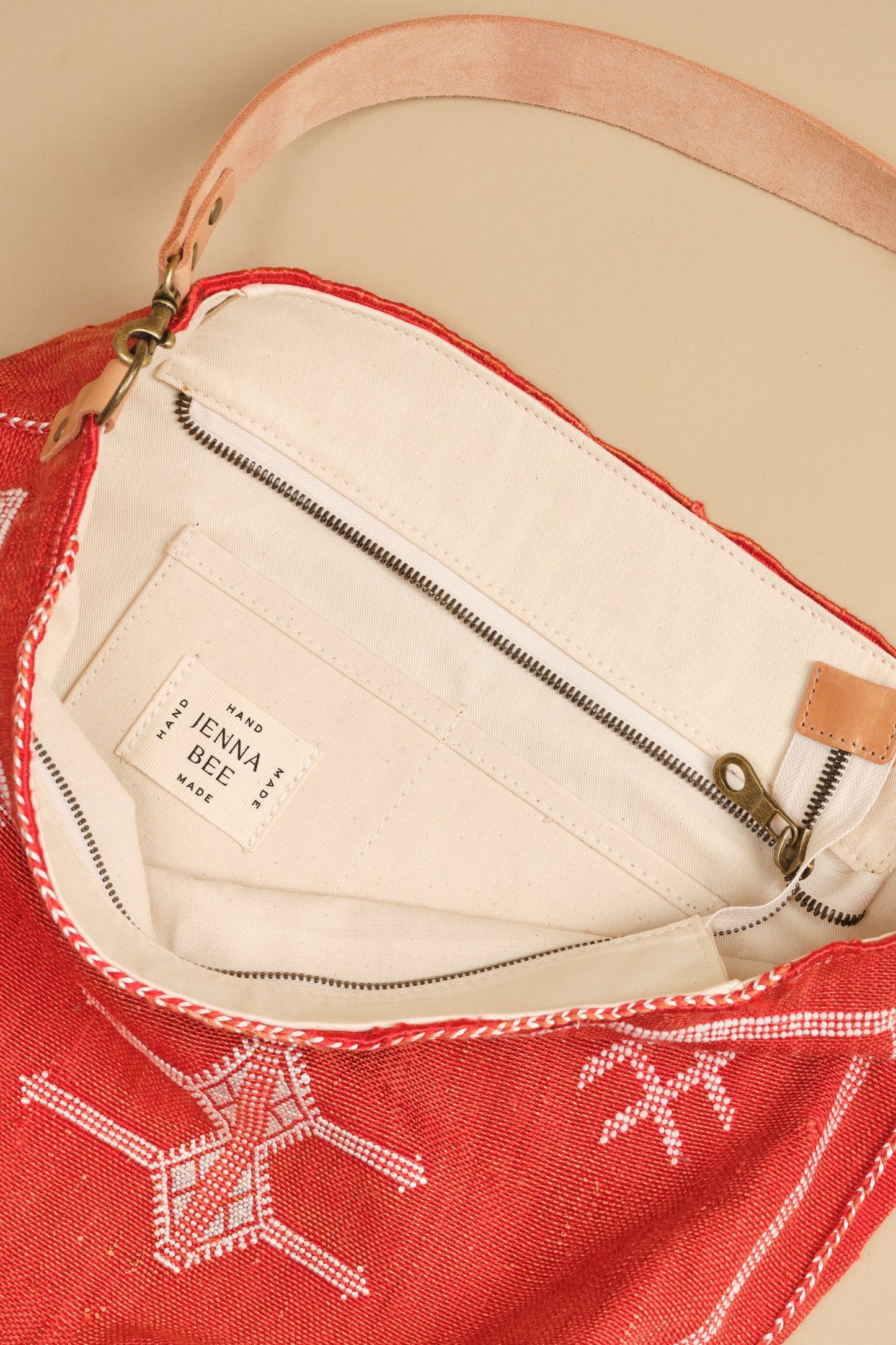 Coral Moroccan Cactus Silk Tote