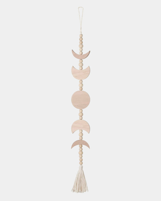 Moon Phase Wood Wall Hanging