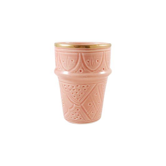 BELDI CERAMIC EMBOSSED CUPS ROSE - Troussi