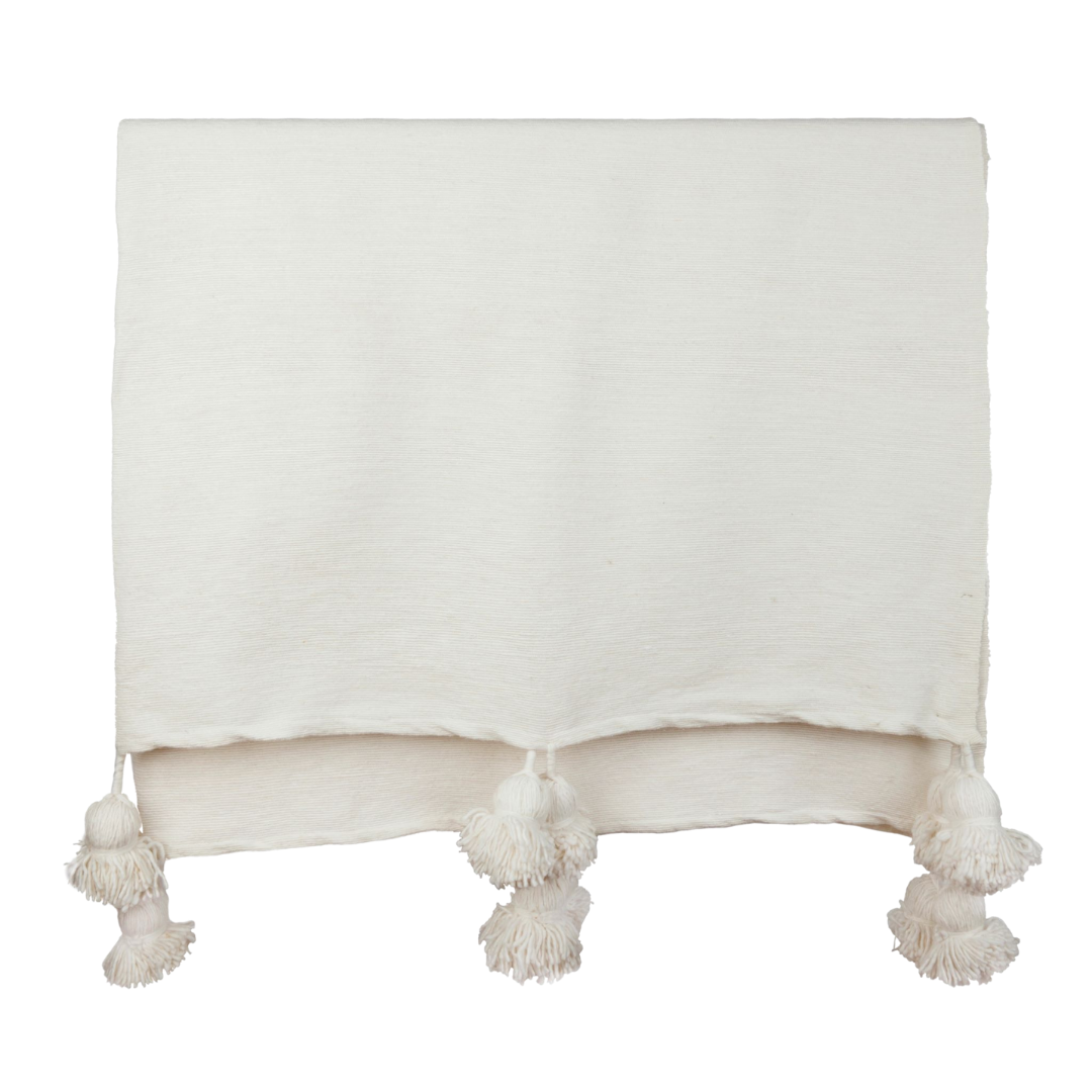 Pom Pom Blanket Ivory - Troussi
