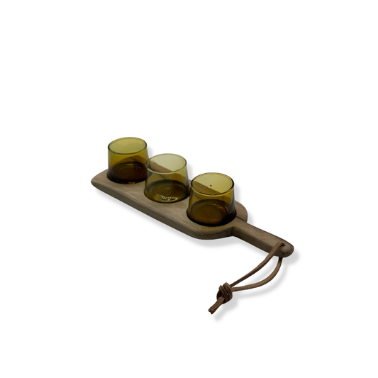 3 GLASS SERVING BOARD BROWN - Troussi