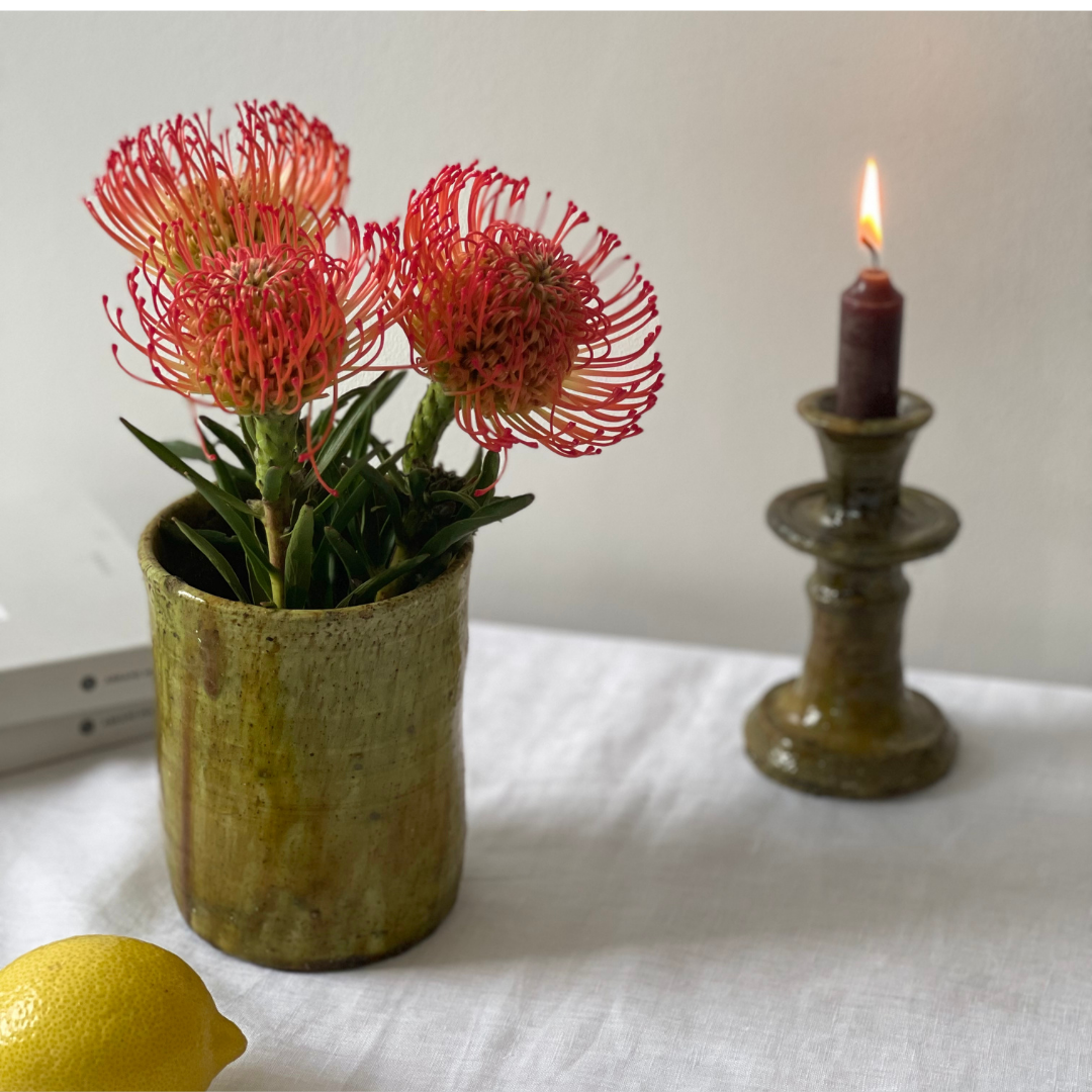 Tamegroute Candle holder Ochre Small - Troussi