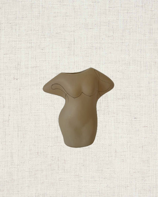 Monroe Beige Body Vase