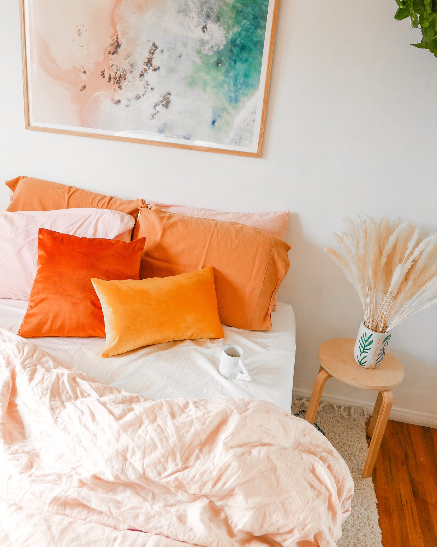 Rust Velvet Pillow