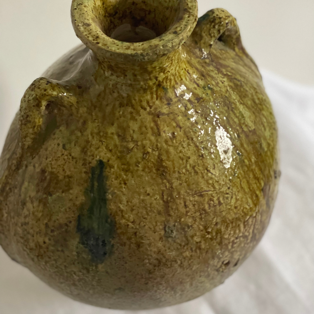 Tamegroute Round Vase Ochre large - Troussi