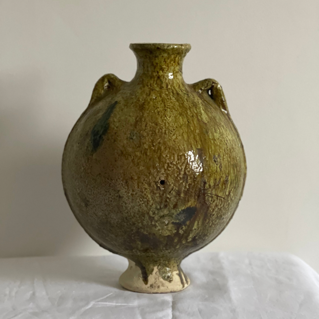 Tamegroute Round Vase Ochre large - Troussi