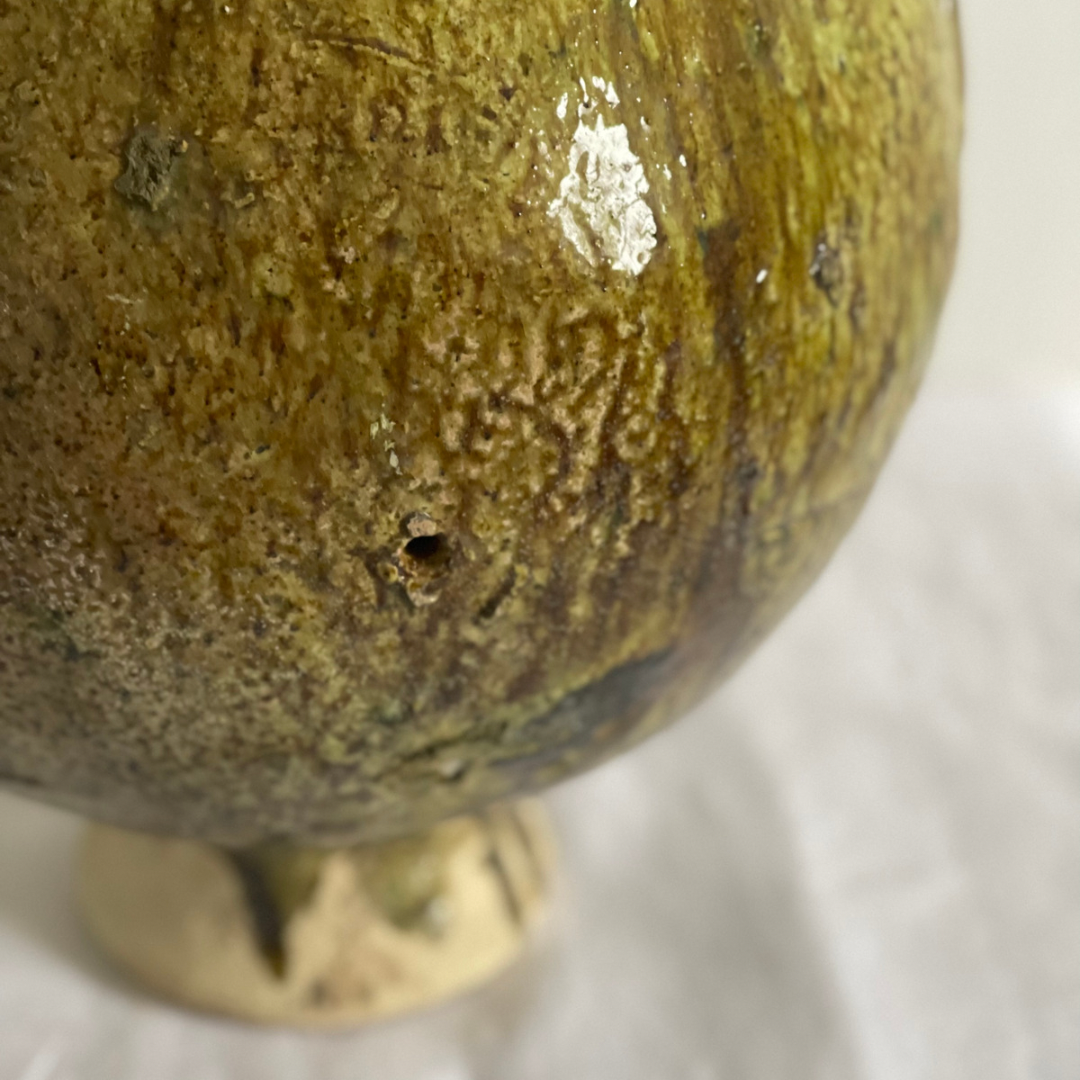 Tamegroute Round Vase Ochre large - Troussi