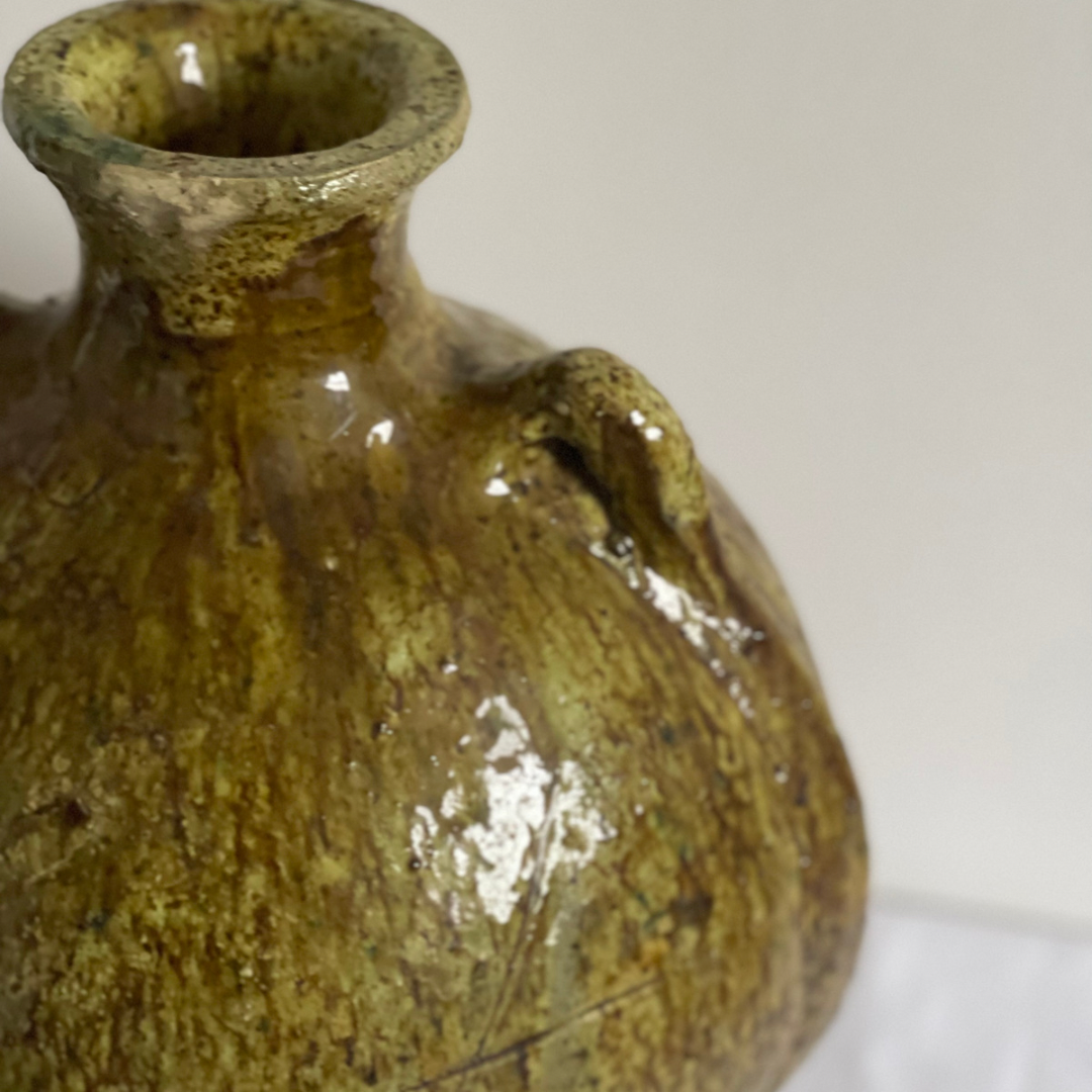 Tamegroute Round Vase Ochre large - Troussi