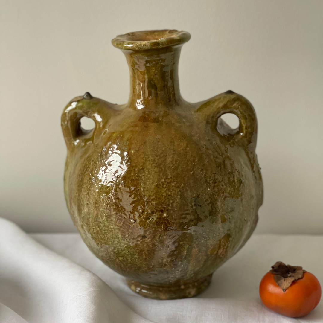 Tamegroute Round Vase Ochre - Troussi