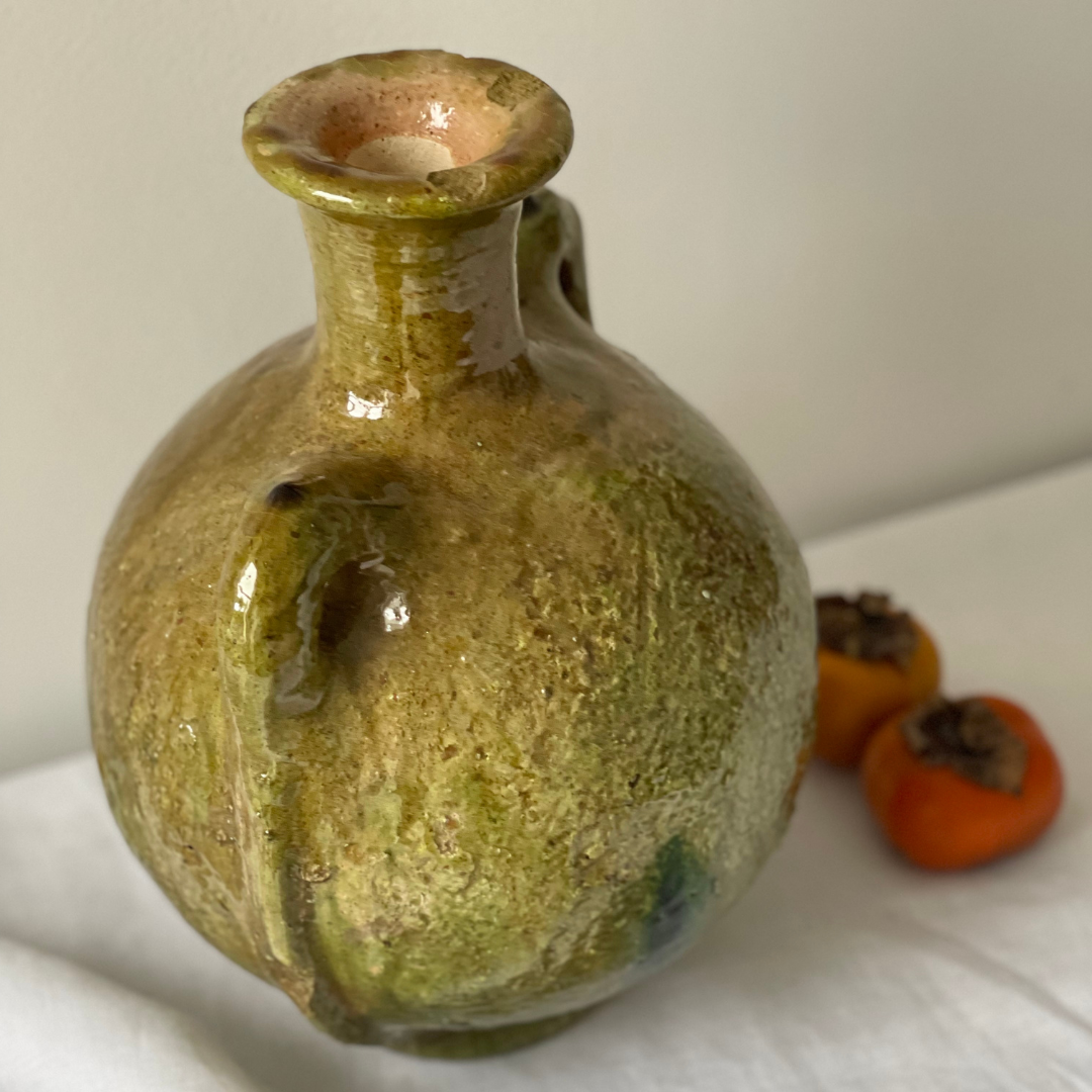 Tamegroute Round Vase Ochre - Troussi
